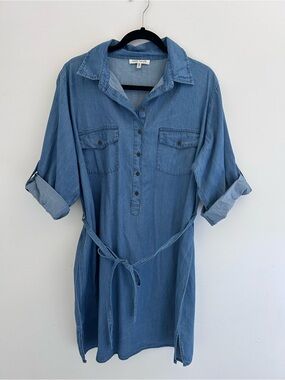 Speed Control Light Blue Denim Mini Dress